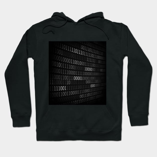 Black and white binary code design Hoodie by Spinkly